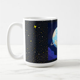 Astronaut Bear Orbiting Earth Kaffemugg