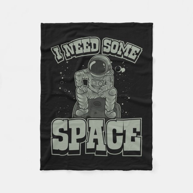 Astronaut behöver lite utrymme fleecefilt (Framsidan)