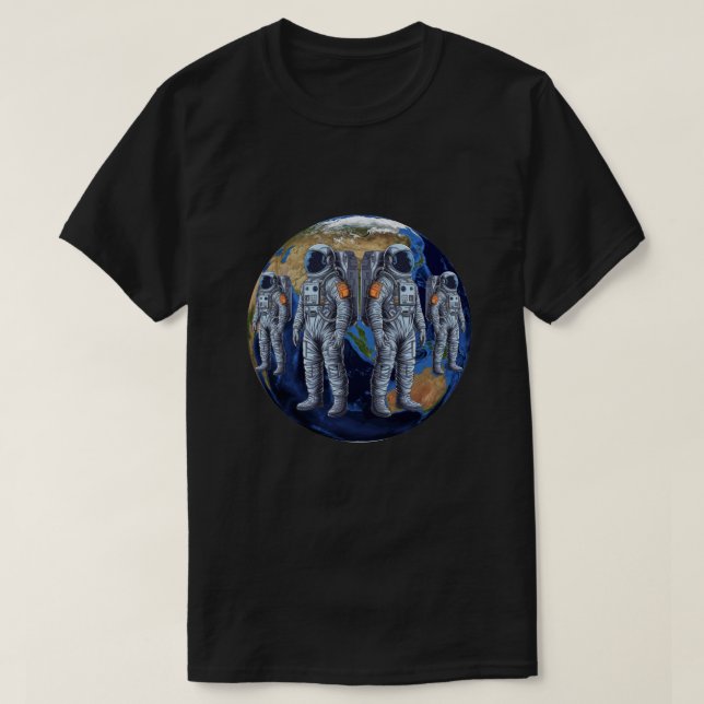 Astronaut-besättning T Shirt (Design framsida)