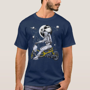 Astronaut biker motorcykelfärd scifi t shirt