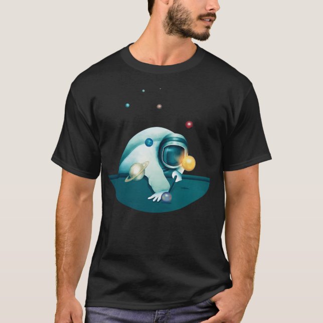 Astronaut Billards T Shirt (Framsida)