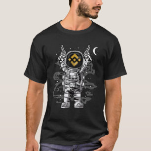Astronaut Binance Coin BNB till Måne krypto Toke T Shirt