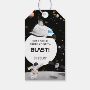 Astronaut Birthday Rymden Favor Presentetikett