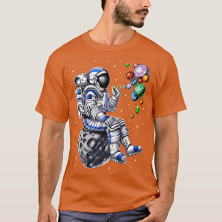 Astronaut Blowing Bubbles T Shirt