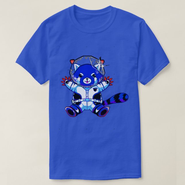 Astronaut Blue Panda T Shirt (Design framsida)