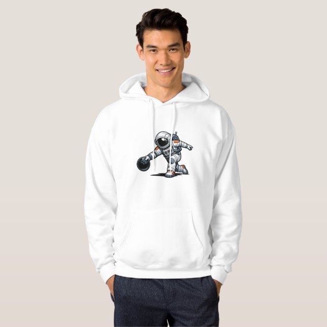 Astronaut Bowling Hoodie (Hel framsida)
