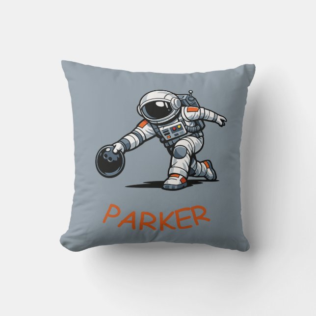 Astronaut Bowling Kudde (Framsida)