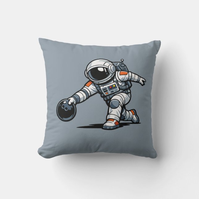 Astronaut Bowling Kudde (Framsida)