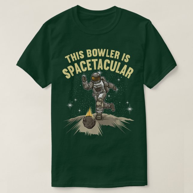 Astronaut Bowling Spaceman Bowlareare Space Turkey T Shirt (Design framsida)