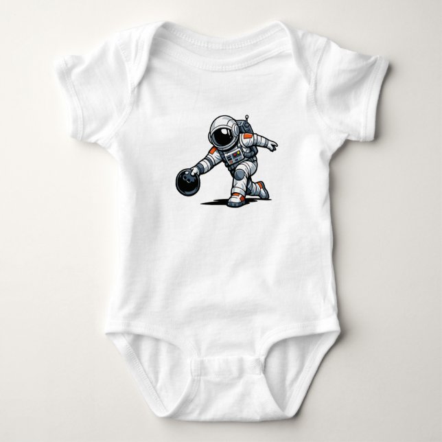 Astronaut Bowling T Shirt (Framsida)