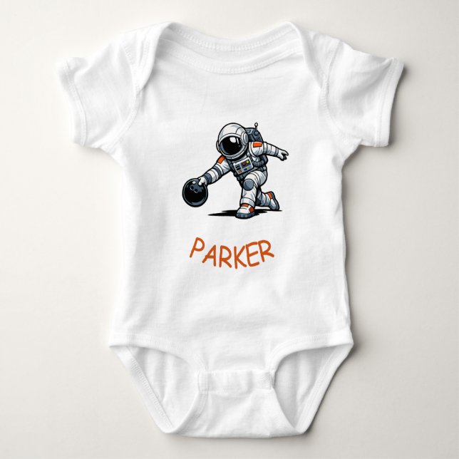 Astronaut Bowling T Shirt (Framsida)