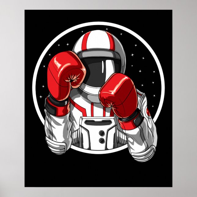 Astronaut Boxing Poster (Framsidan)