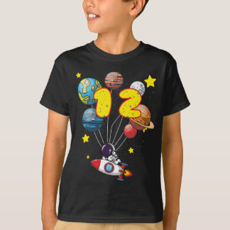 Astronaut Boy 12:e Birthday Gift 12 år Gamla barn T Shirt