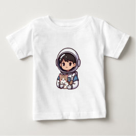 Astronaut Boy N' Cat Cute Cartoon Dreamer T Shirt