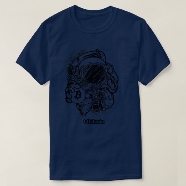 Astronaut BTC - Crypto Trader Bitcoin Investor T-S T Shirt (Design framsida)