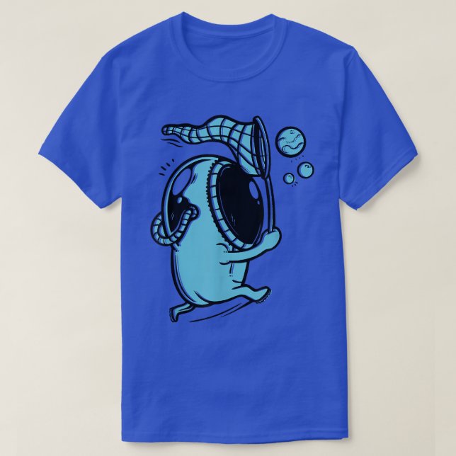 Astronaut Bubble Tecknad Space T Shirt (Design framsida)
