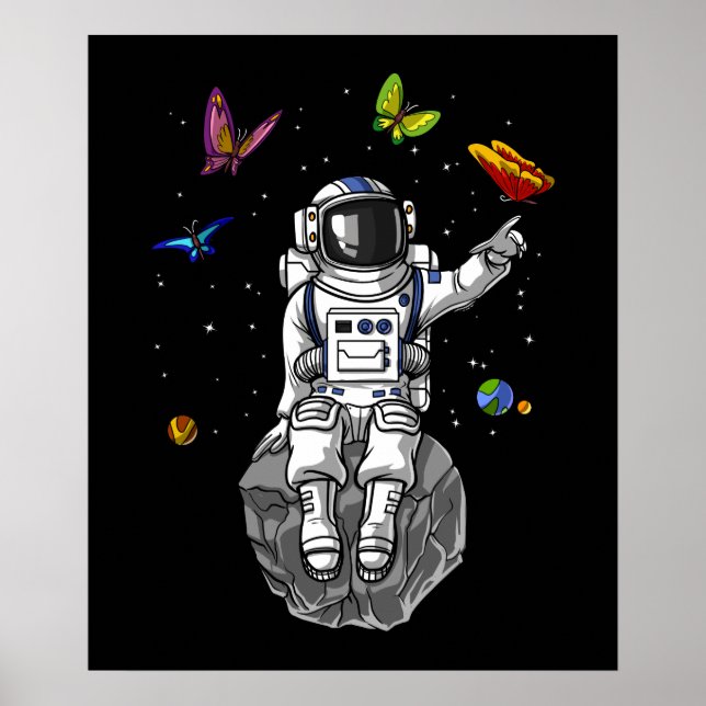 Astronaut Butterflies Poster (Framsidan)
