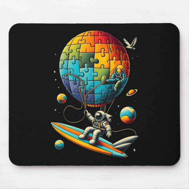 Astronaut Byllon Autism Awareness Space Autistic Musmatta (Framsidan)