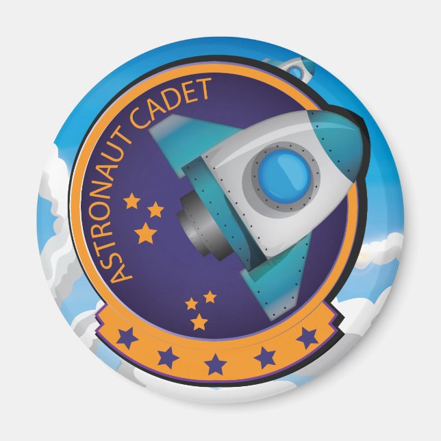 Astronaut Cadet Badge Magnet (Framsidan)