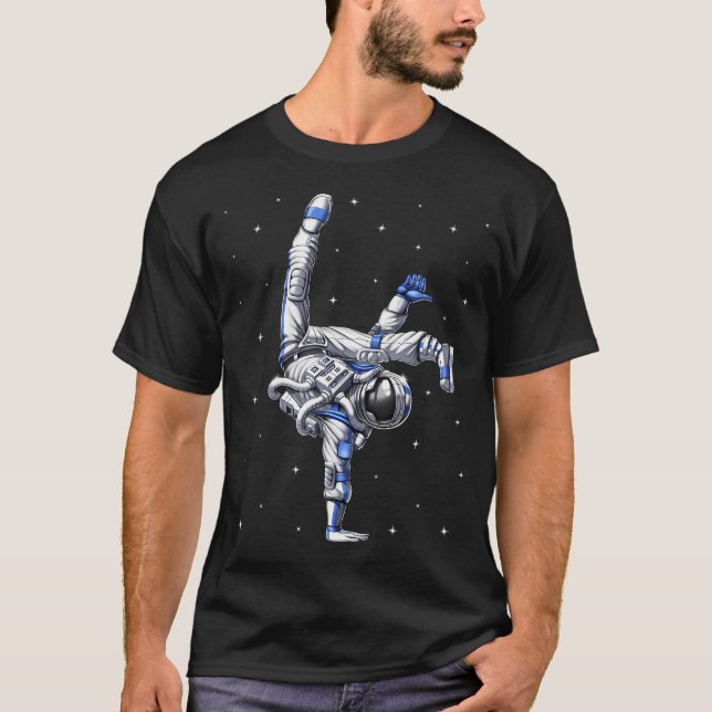 Astronaut Capoeira Dansare T Shirt (Framsida)