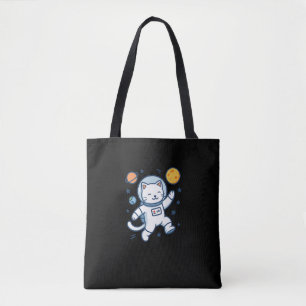 Astronaut Cat Äventyr Tygkasse