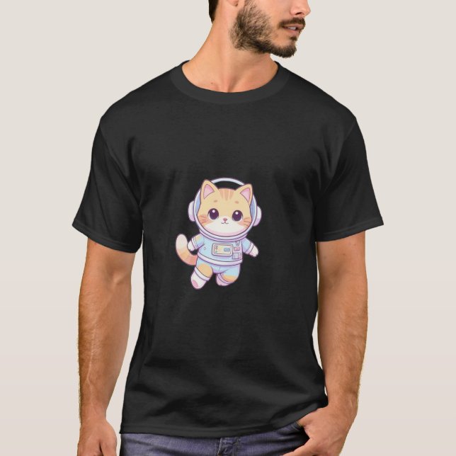 Astronaut Cat – Cute Space Kitten Tee (Framsida)
