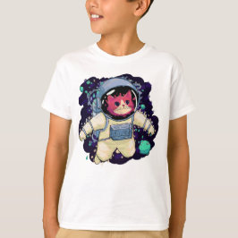 Astronaut Cat färglös T Shirt