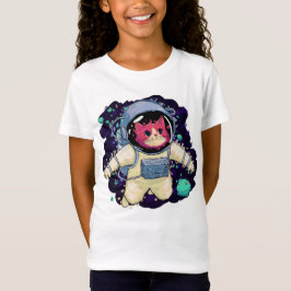 Astronaut Cat färglös T Shirt