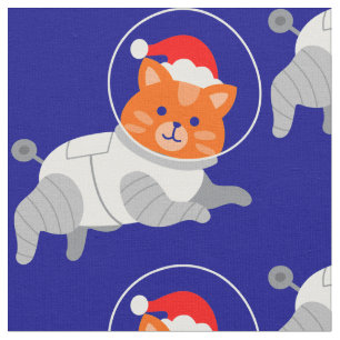 astronaut cat ful christmas Santa Tyg