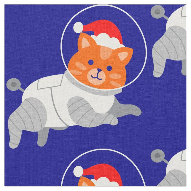 astronaut cat ful christmas Santa Tyg (Närbild)