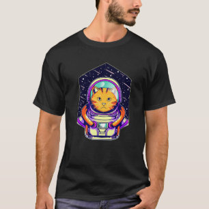 Astronaut Cat Gift Nerd Kids Girls Space Nerdy Gir T Shirt