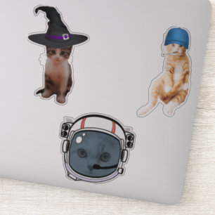 Astronaut Cat Klistermärken