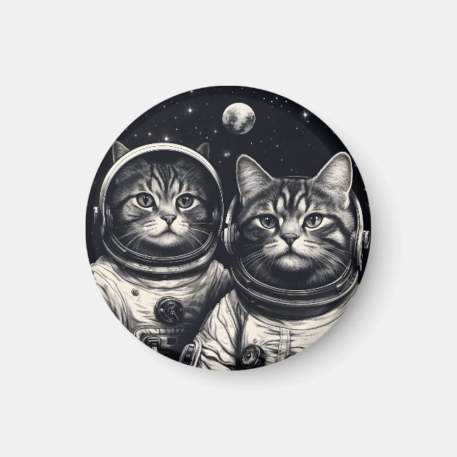 Astronaut cat Magnet (Framsidan)