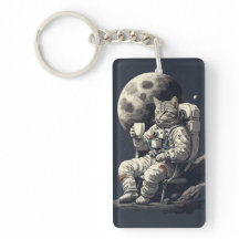 Astronaut Cat med Kopp i kaffe