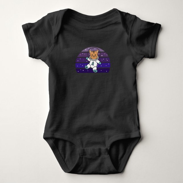 Astronaut Cat Planet Earth Mars Space T Shirt (Framsida)
