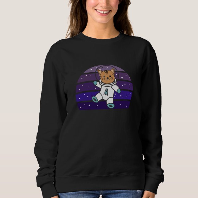Astronaut Cat Planet Earth Mars Space T Shirt (Framsida)