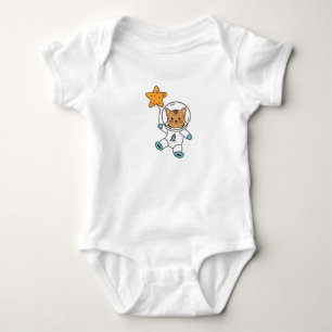 Astronaut Cat Planet Måne Star Space T Shirt