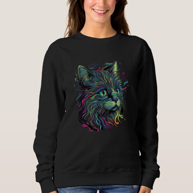Astronaut Cat Space Cat Galaxy Kitten 1 T Shirt (Framsida)