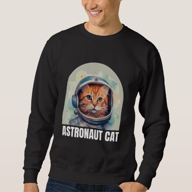 Astronaut Cat Sweatshirt (Framsida)