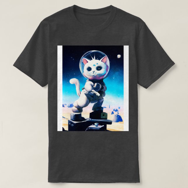 Astronaut Cat T Shirt (Design framsida)