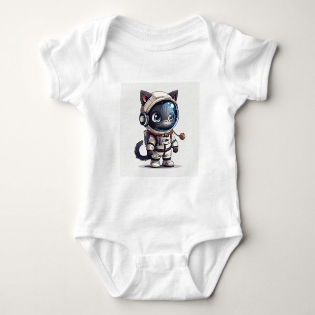 Astronaut Cat T Shirt (Framsida)