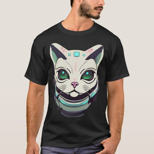 Astronaut Cat T Shirt (Framsida)