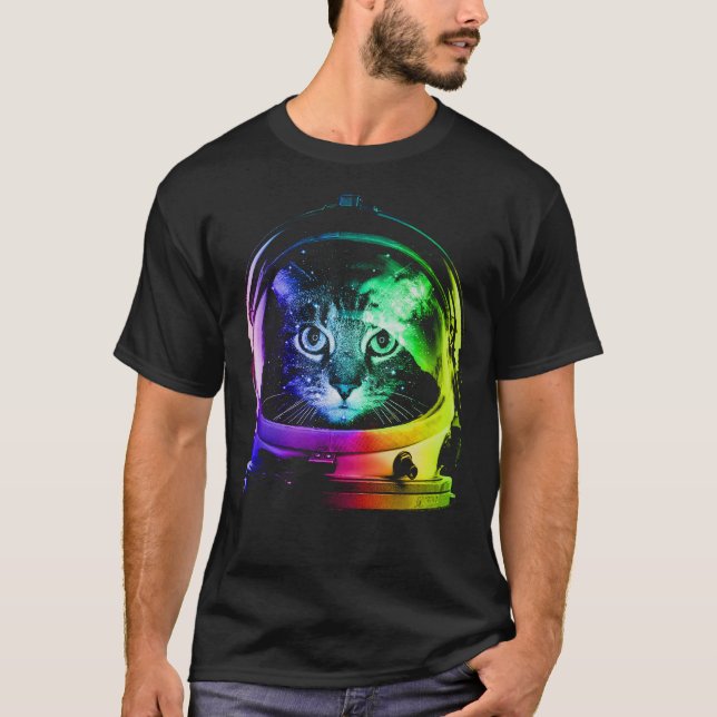 Astronaut cat t shirt (Framsida)