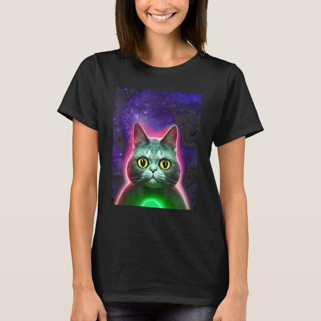 Astronaut cat Tee space cat Tee for men, women, ki (Framsida)