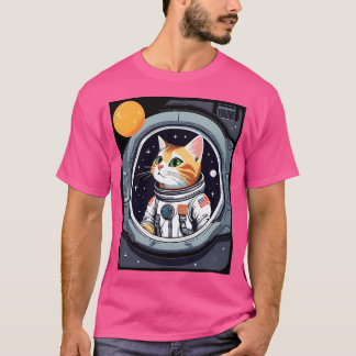 Astronaut Cat Ufo T Shirt