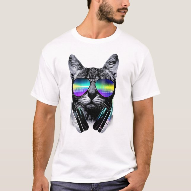 Astronaut cat v2 t shirt (Framsida)