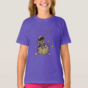 Astronaut Catching Stars design T Shirt