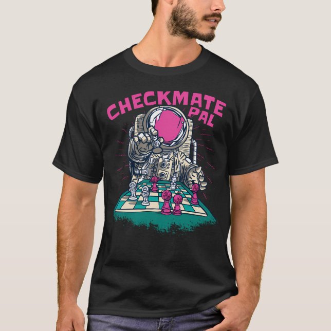 Astronaut Chess T Shirt (Framsida)