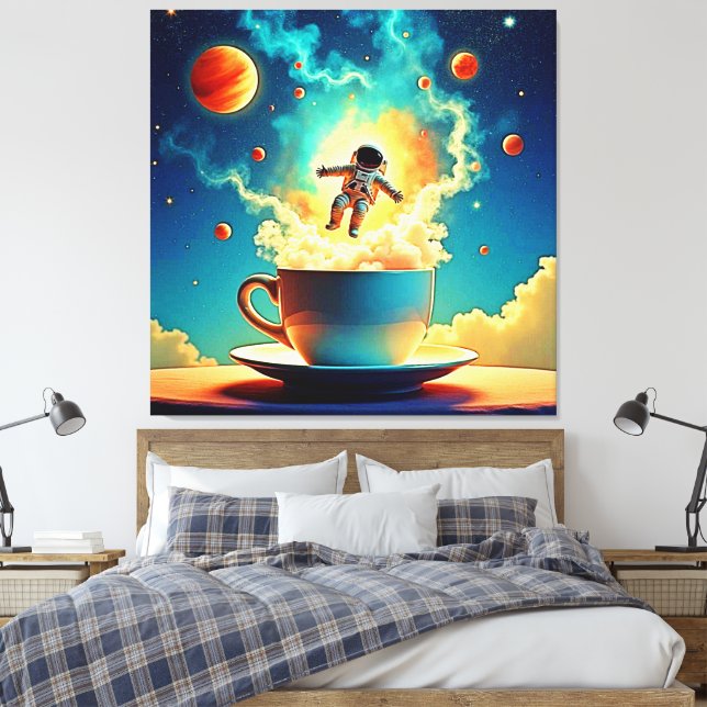 Astronaut Coffee Dream Canvastryck (Insitu (sovrum))