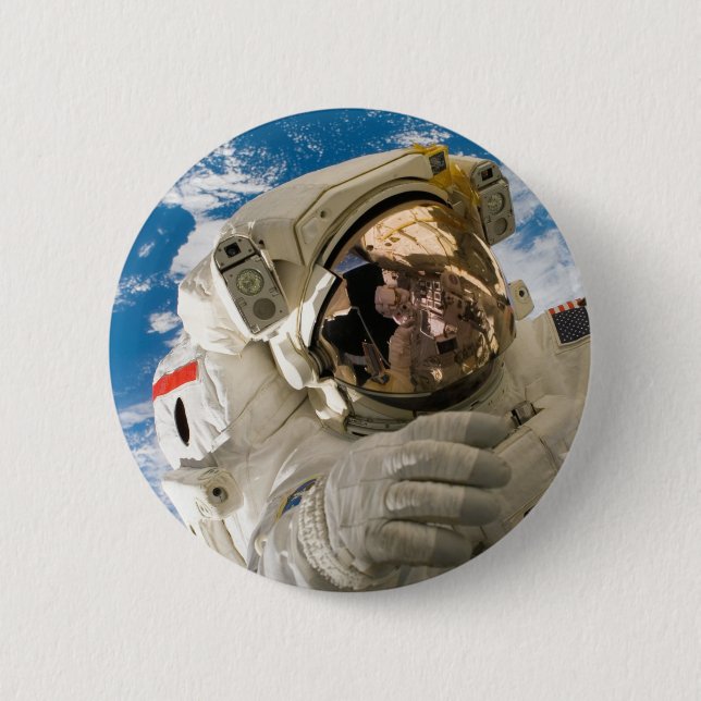 Astronaut Coola Rymden Bilder Coola Space Knapp (Framsida)